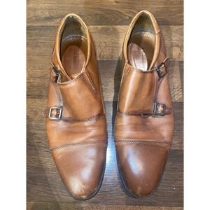 Aldo Monk Strap‎ Dress Shoes Mens Size 11 Brown Leather Business Casual Fashion